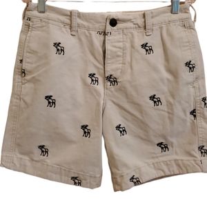 ABERCROMBIE & FINCH 30 CREAM MOOSE SHORTS
